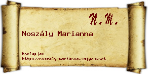 Noszály Marianna névjegykártya